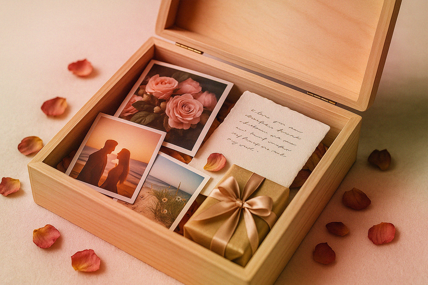 Cutie cu amintiri personalizată cu poze și bilețele